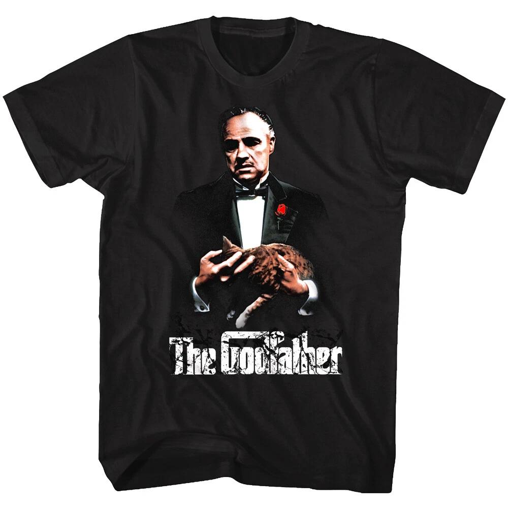 Godfather Don Vito Corleone Cat Poster Men s T Shirt Marlon Brando Mafia Boss L