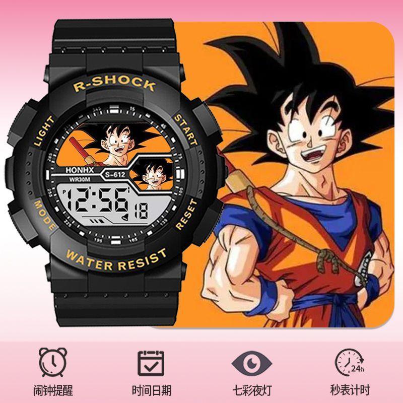 Orologi Y2K Son Goku Saiya-Jin Anime Dragon Ball Wen Orologi da Polso Sportivi Orologi Digitali Orologio da Polso Impermeabile Orologio Elettronico