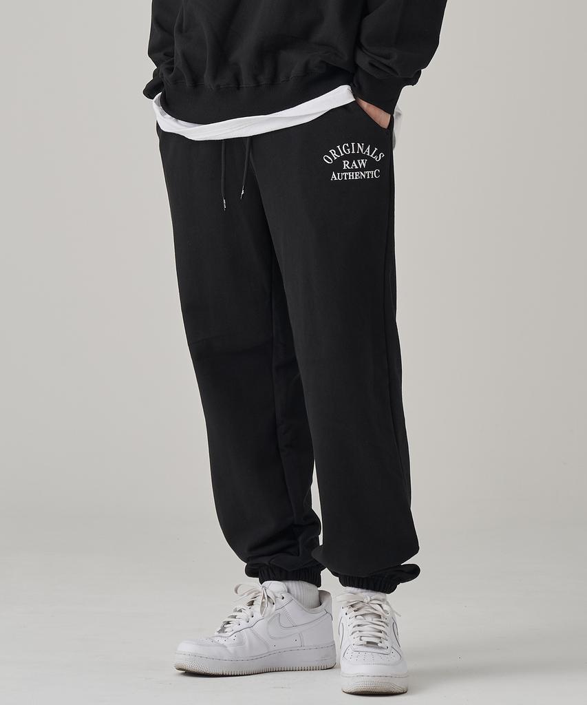 RAW LAB Originals Geborduurde Joggingbroek (Zwart)