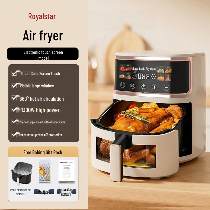 Rongshengda Smart Multifunctional Air Fryer Oven - Large Capacity, Fully Automatic, Electric Visual Fryer for Home Use