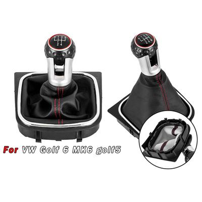 5/6 Speed Integrated Modified Gear Shift Knob & Dust Boot for VW Golf 5/6 -Car Transmission Lever, Durable Auto Accessories