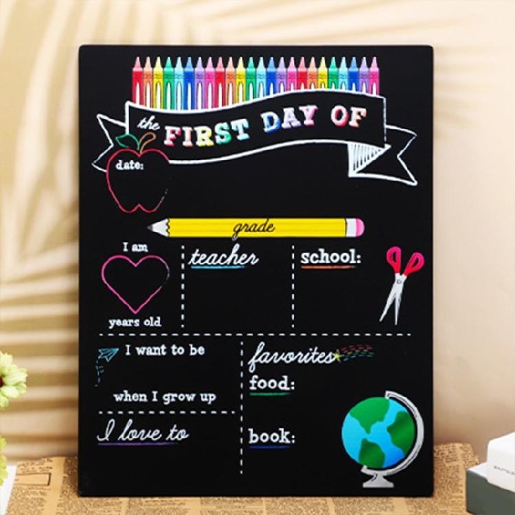 Double Sided Wooden Classroom Board Attachment Durability Ecological Friendly Design for Study Note Photo Props