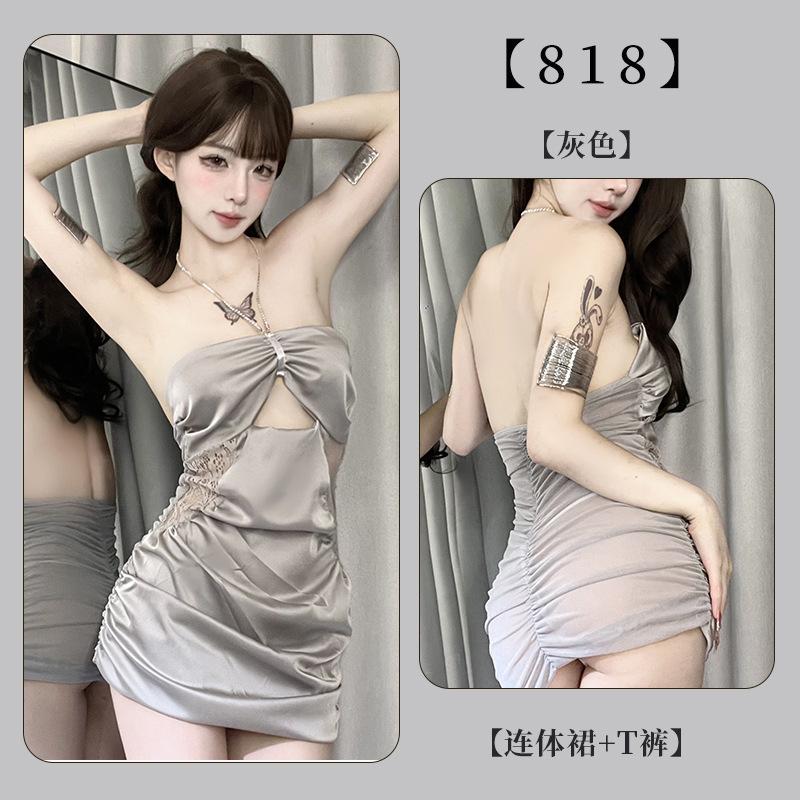 Chest wrapping pure desire hip wrapping skirt sexy lace hollowed out temptation lingerie Spice girl neck nightclub