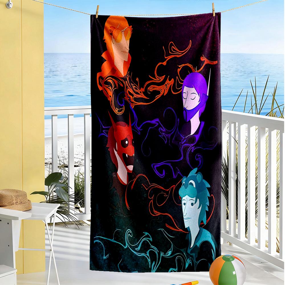 Incredibox Beach Towel Soft Durable Quick-Dry Comfortable Lightweight Suitable for Sports, Travel, Swimming, Yoga, Bathroom, Beach, And Pool