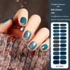 22-Finger Cross-Border Color Block Nail Stickers - No-Bake Gel Full Cover