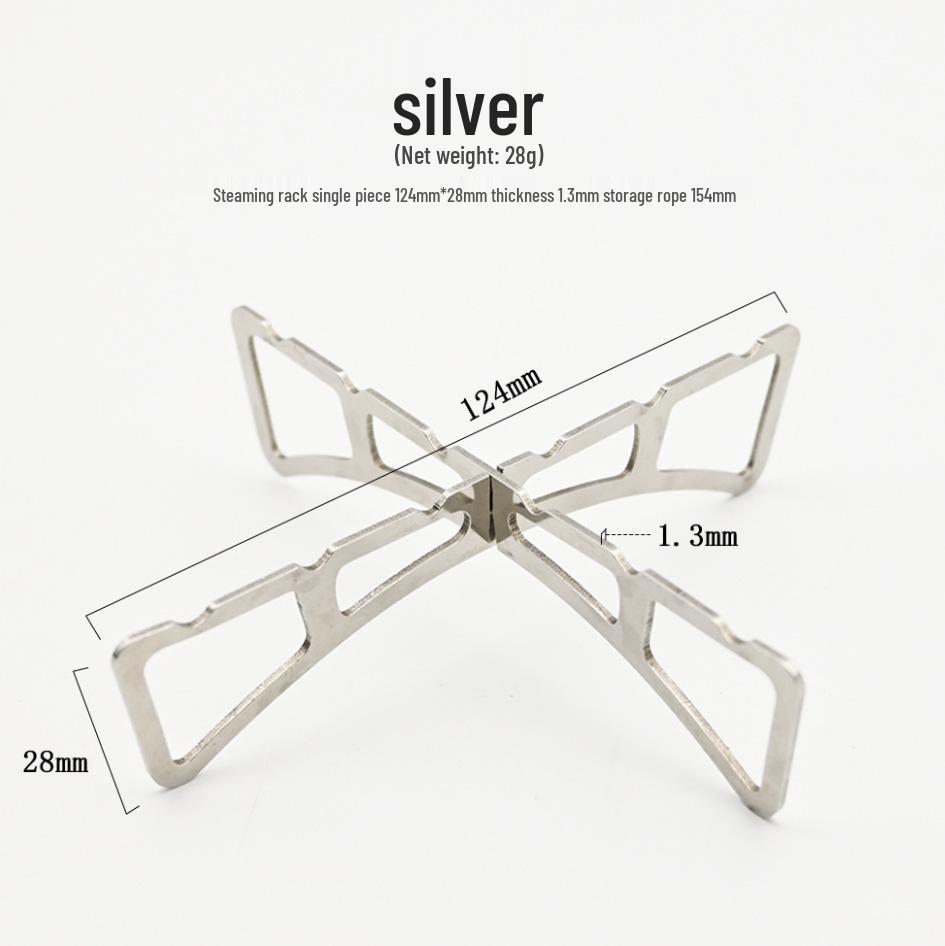 Stainless Steel Portable Steaming Rack for Outdoor Camping and Kitchen Use