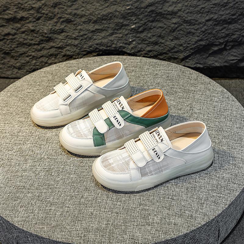 Thin Breathable Velcro Casual Board Shoes for One-step Wearing