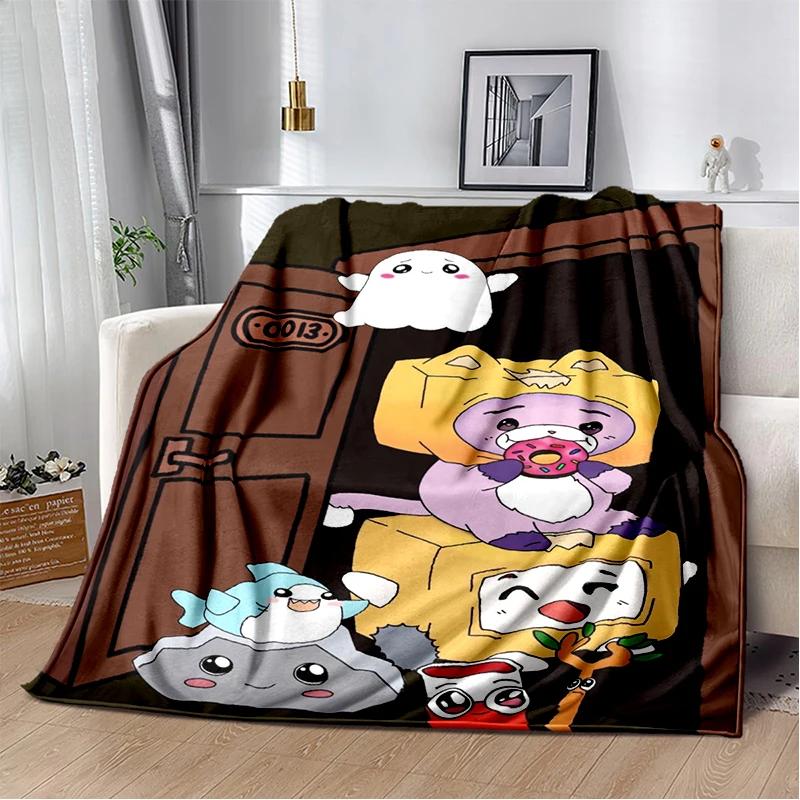 New Style Lankybox Boxy Foxy Rocky Cartoon Blanket,Soft Throw Blanket for Home Bedroom Bed Sofa Travel Picnic Cover Kid