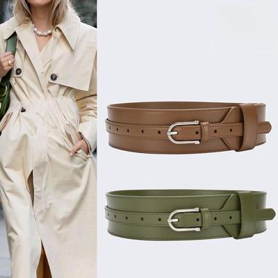 Women's Genuine Leather Dual-Purpose Waist Belt with Skirt-Coat Style