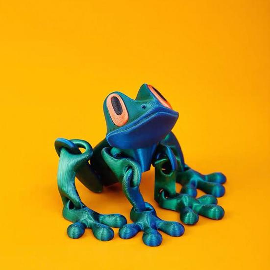 Gratfreies 3D-Druck-Ornament Gedruckter Magnetischer Frosch Kühlschrankmagnet, Realistischer Springender Kletternder Kühlschrankmagnet mit Spielbarer Tierfigur