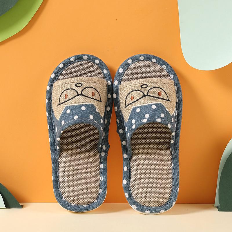 "Kids' and Women's Linen Slippers: Spring/Summer Korean Style for Indoor/Outdoor Use"