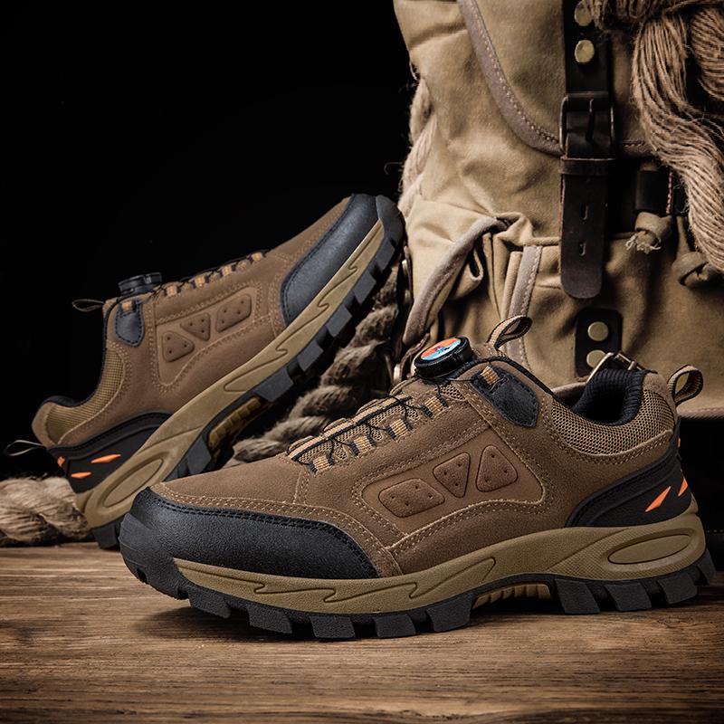 Men's Hiking Shoes Suede Leather Outdoor Trekking Tourism Shoe Wear-resistant Walking Hunting Tactical Sneakers Men Mountain Boo
