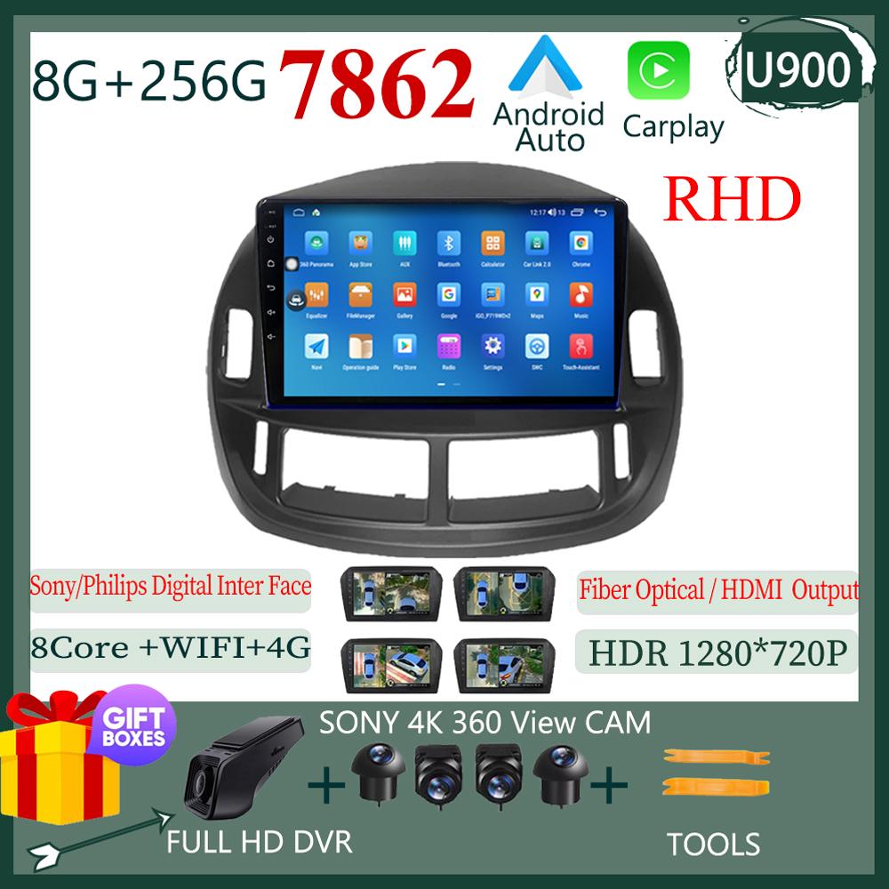 Touch QLED Screen Car Radio Android For Toyota Previa 2003 - 2008 LHD RHD Auto Stereo Video Player GPS Bluetooth WIFI DVD DSP BT