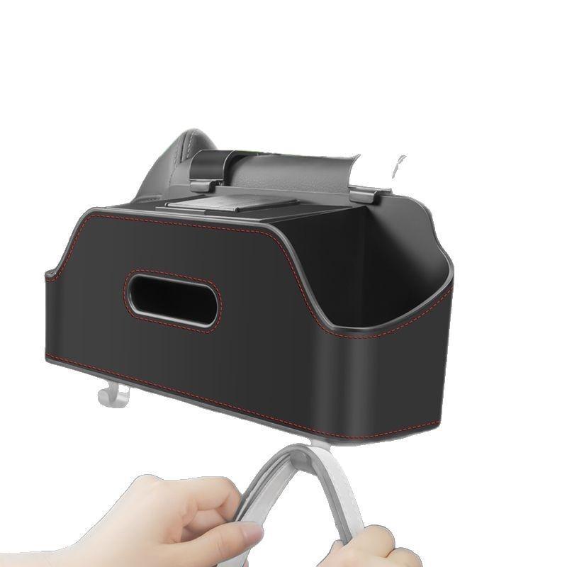 Multifunctional Car Seat Organizer with Hook, Cup Holder & Tissue Box