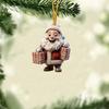 Christmas Tree Pendant 2d Santa Claus Hanging Decoration Flat Christmas Decor Universal Christmas Acrylic Ornament For Festival