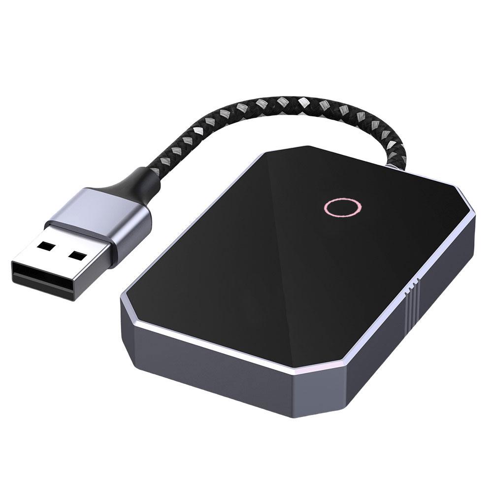 

Беспроводной адаптер CarPlay Android Auto 2 в 1 Мини-ключ CarPlay&Auto Box Подключи и играй Автоподключение для заводского проводного CarPlay автомобиля чёрный