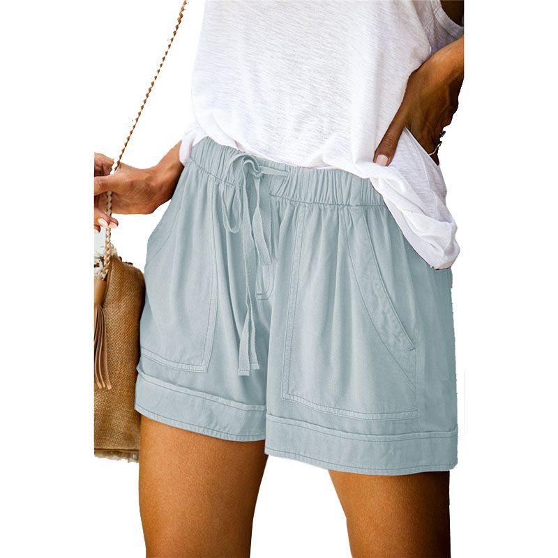 Womens Loose Mini Drawsing Shorts Ladies Loungewear Running Gym Plain Pants