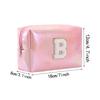 Octagon Bag Embroidery Alphabet Makeup Bag Large Capacity Toiletry Bag Travel Storage Bag Clutch Bag