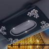 1 pz Scatola di carta di cristallo per auto con scatola di fazzoletti di cristallo di crisantemo Accessori per la decorazione degli interni per tipo di visiera parasole