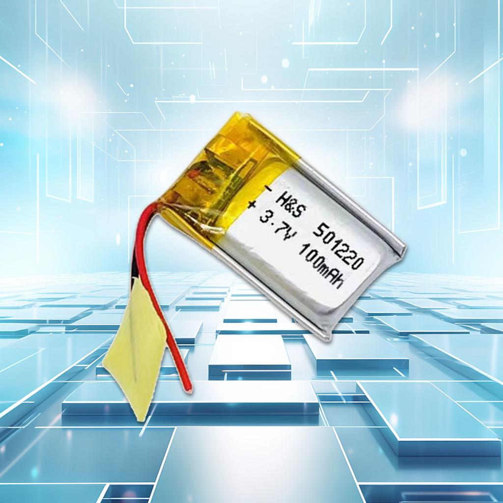 1Piece 3.7V 80mAh 501220 Rechargeable Lithium Battery For Headsets 3D Glasses Sports Bracelets More Gadgets