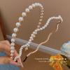 2-Pack Double-Layer Pearl Rose Headband, French Romantic Style, Suitable for Bridal Look / Date Outfit / Daily Commute