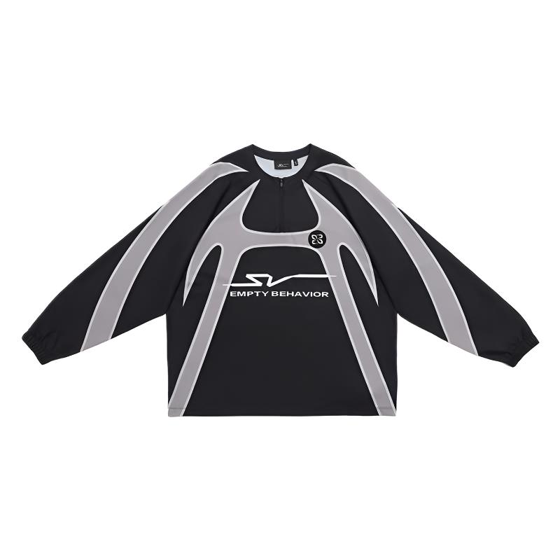 

Anta Streetwear Series Black & Grey Colorblock Techwear Loose Half-Zip Jacket 172541602V-1 3XL