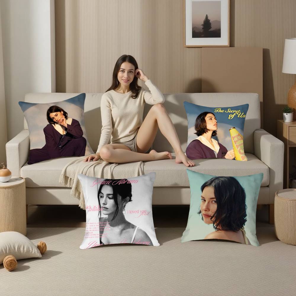 Singer G-Gracie Abrams Pillow Case Sofa Living Room Bedroom Double-Sided Printing Square Cushion Nap Time Pillow Case