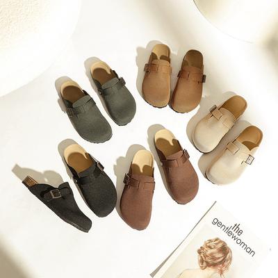Fashion New Women Classic Cork Clogs For Women Fashion Cork Suede Mules Slipper For Outdoor Slippers Breathable Casual Sandals Trendy