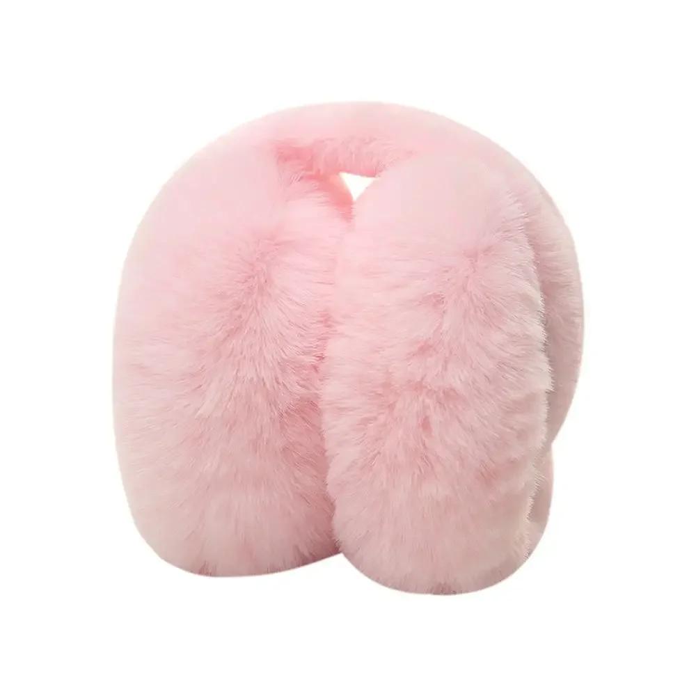 1 PC Solid Color Soft Plush Ear Warmer Winter Warm Earmuffs Ear Cover Outdoor Cold Protection Ear-Muffs Folding Earflap Fashion