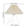34.7 cm Retro Down to The Wire Metal Table Lamp with Fabric Shade, Bedside Lamp Gift Housewarming Home Living Room, Pleated Shade Off-White Gift
