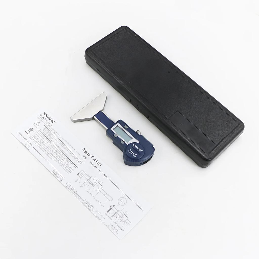 Shahe Digital Depth Gauge Caliper Tread Depth Gauge For Car Tire 0-25/0-50mm Measurer Tool Depth Caliper LCD Tyre Tread Gauge