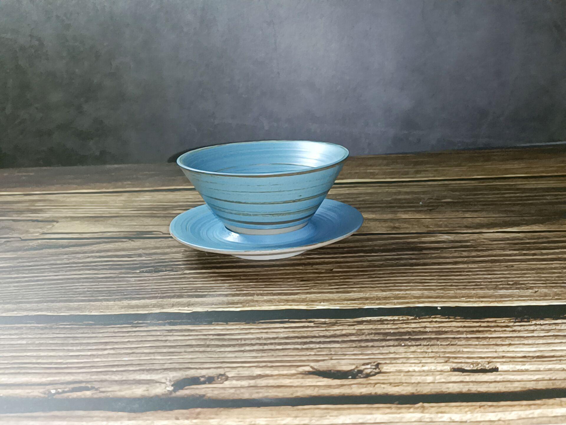 Japanese Retro Coarse Pottery Espresso Cup And Saucer Set Cup Creative Teacup Master Cup Pure Handmade Ceramic Cup Water Cup 160ML