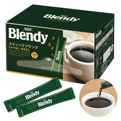 AGF Blendy Black Sticks, 100 Sticks [Stick Coffee] [Soluble Coffee] [Instant Coffee]