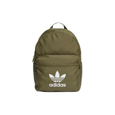 Originals Logo Pattern Zipper Closure Recycled Polyester Plain Fabric Backpack Unisex Backpack Olive-Green IS4361