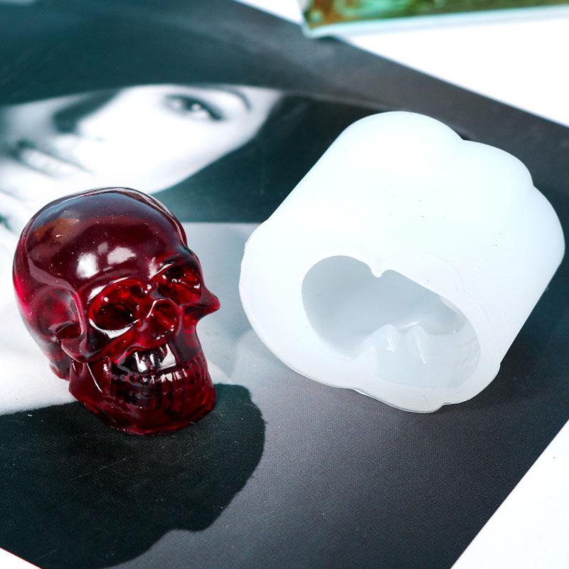 Diy Resin Candle Plaster 3D Skull Silicone Mold Epoxy Resin Halloween Decoration Ornament Tools Handmade Crafts Casting Mold