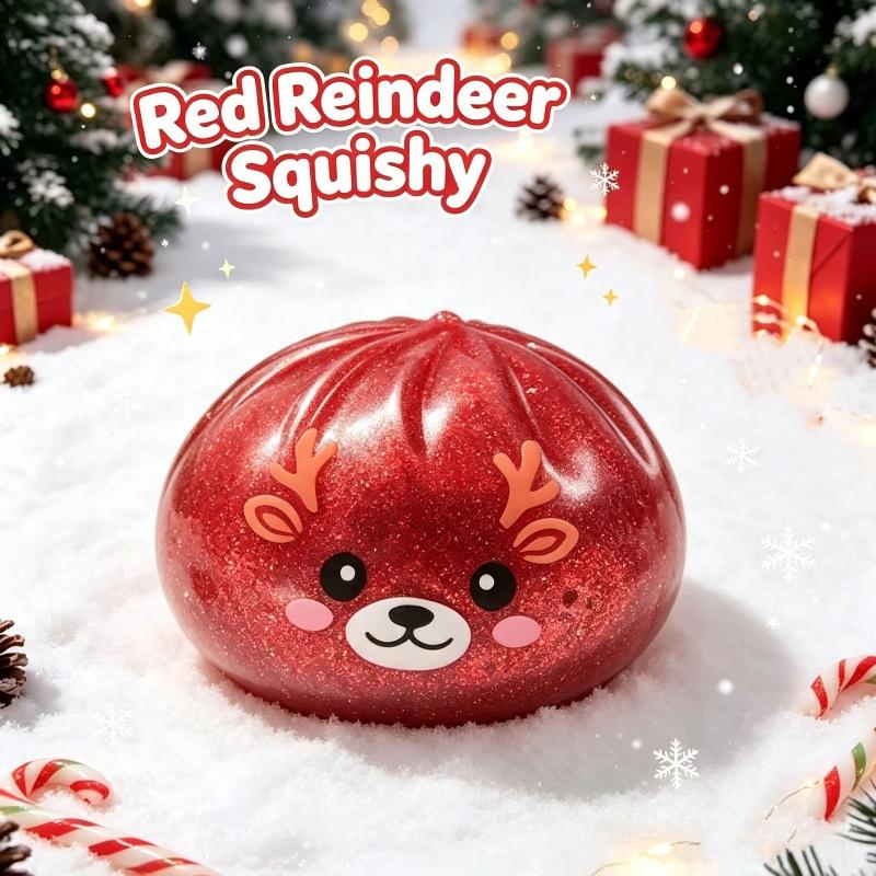 Süße Weihnachts-Quetschspielzeuge Kawaii Schneemann Rentier Weihnachtsmann Stressabbau Fidget Toys mit Geschenkbox für Weihnachtsfeier Preise