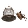 Outside Bird Feeder Metal Mesh Decorative Cute Vintage Hanging Bird Seed Feeder for Home Garden Offi