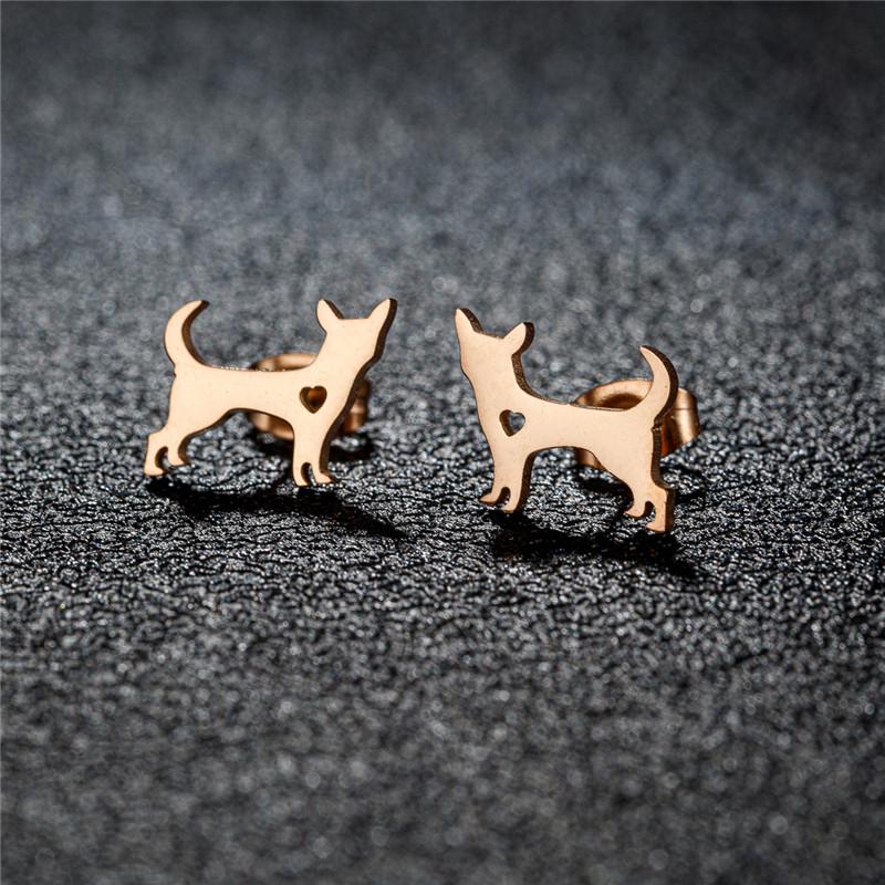 Arrival Chihuahua Dog Earrings for Women Cute Dachshund Studs Animal Earings Love My Pet Jewelry Party Pendientes