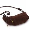 Croissant autumn and winter new women's bags fashionable and casual retro fleece cowhide bags single shoulder crossbody leather bags