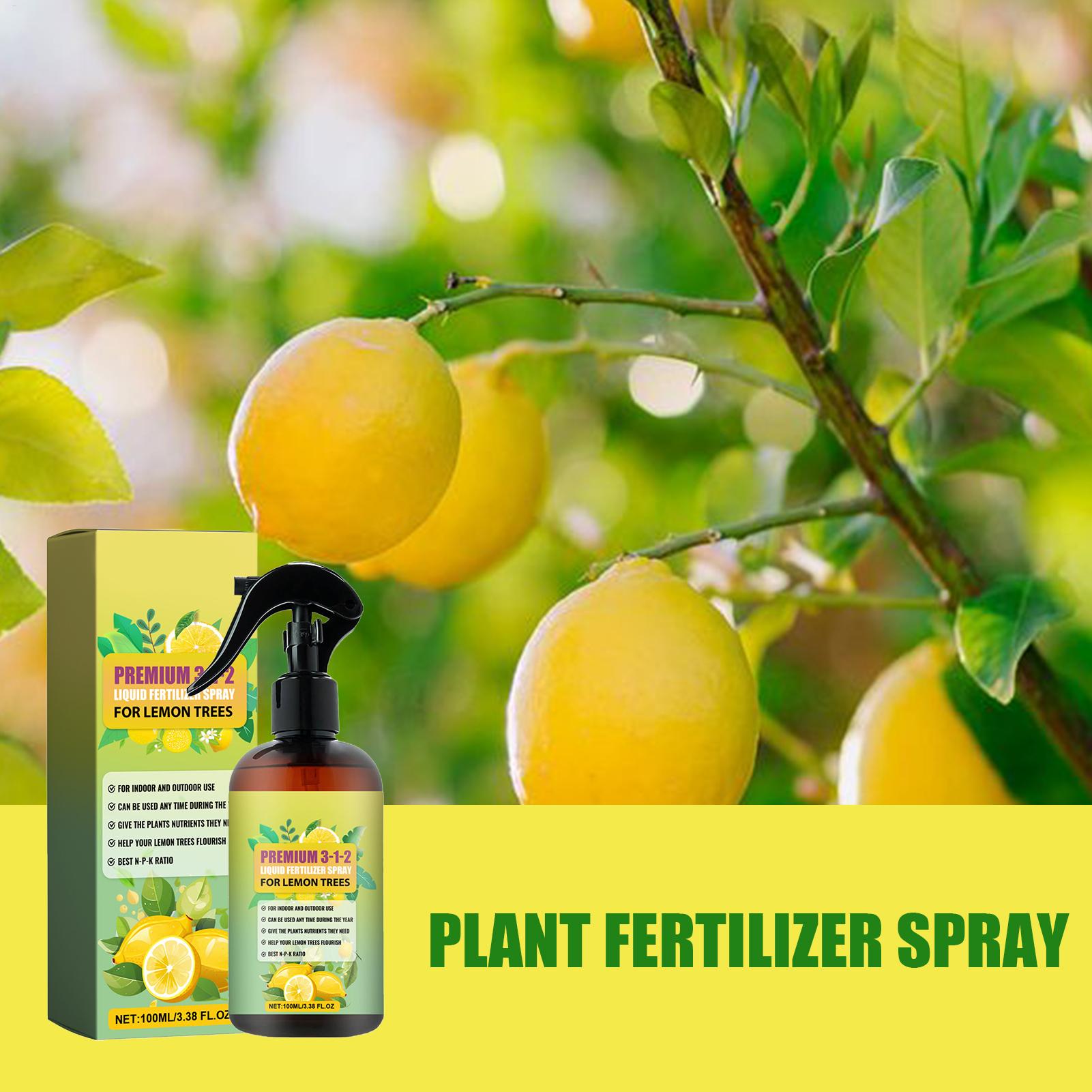 100ml Organic Liquid Fertilizer Lemon Tree Leaves Growing Spray Concentrated Booster Fertilizer Mist for All Citrus &Lemon Trees 100ml