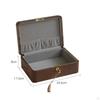 Wooden Storage Box with Hinged Lid | Smooth Rounded Edges, Walnut Desktop Box, for Desk L
