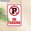 2D Flat 1pc Vintage Warning Aluminium Wall Art Sign No Parking 8x12 Aluminium Rustic Driveway Property Decor Functional Wall Art