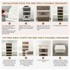 Multi Tier Foldable Storage Bins Stackable Toy Organizers with Doors Collapsible Plastic Book Containers for Home Kids Room