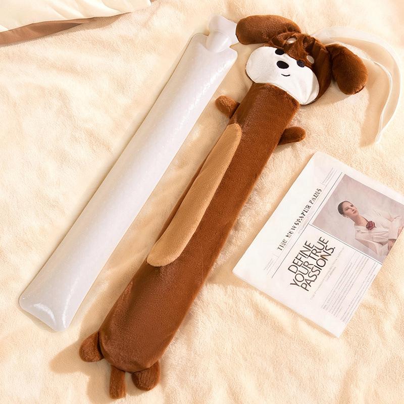 Adorable Animal Long Hot Water Bottle - Extra Large Winter Bed and Belly Warmer