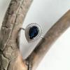 Silver Ring with Nano Sapphire 2.221ct, Cubic Zirconias, Item Weight 3.5 G (2194958)