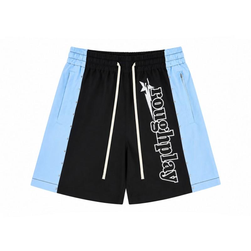 Men Women Loose Fit Streetwear Shorts With Letter Print Rhinestone Embellishment Breathable Quick Dry Casual Pants