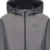 Emporio Armani Ea7 Fw24 Solid Color Letter Logo Printed Hooded Zip Long Sleeve Jacket Men jackets Gray 8NPB21-PNFZZ-1992