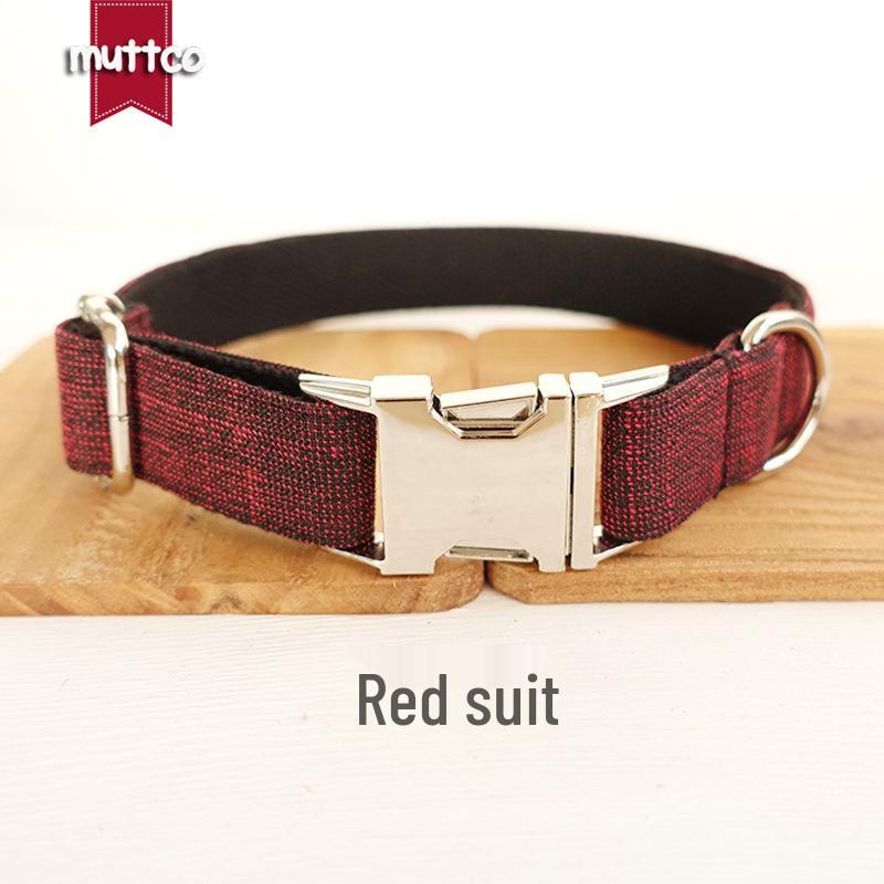 Innovative Red Dog Collar and Leash by MUTTCO Large