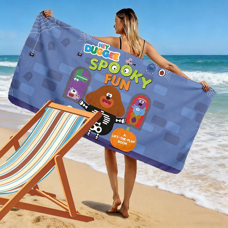 Hey Duggee Print Beach Towel, Large Soft Quick Dry Towel for Beach Camping Swimming