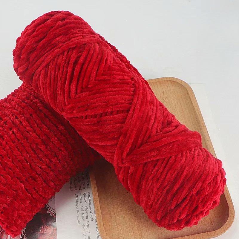 10Pcs/95g Chenille Warm Velvet Yarn Blended for Handmade DIY Knitting Wool Crochet Handmade Scarf Coat Baby Blanket and Hat